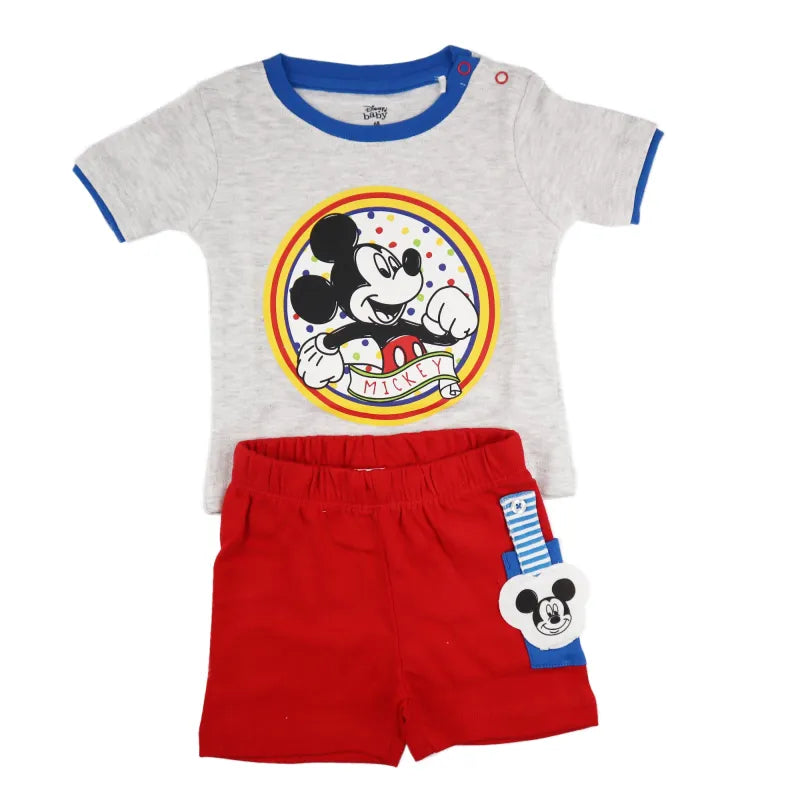 Disney Mickey Maus Baby Kurzarm Shirt und Shorts - WS-Trend.de kurzarm T-Shirt Gr. 68 - 92 für Jungen
