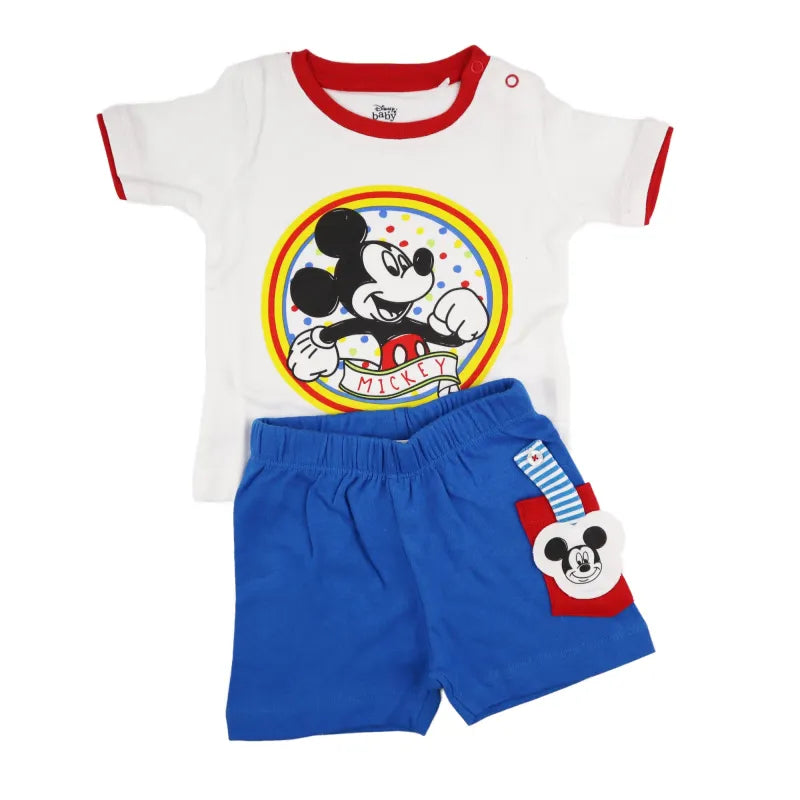 Disney Mickey Maus Baby Kurzarm Shirt und Shorts - WS-Trend.de kurzarm T-Shirt Gr. 68 - 92 für Jungen