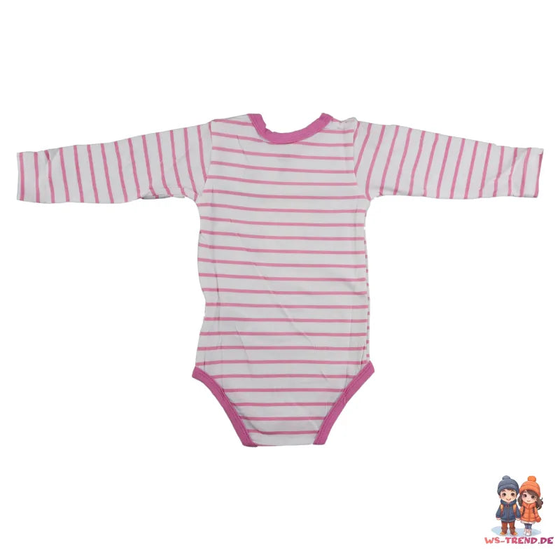 Disney Minnie Maus Baby Kleinkind gestreifter langarm Body - WS-Trend.de Strampler Gr. 68 - 92
