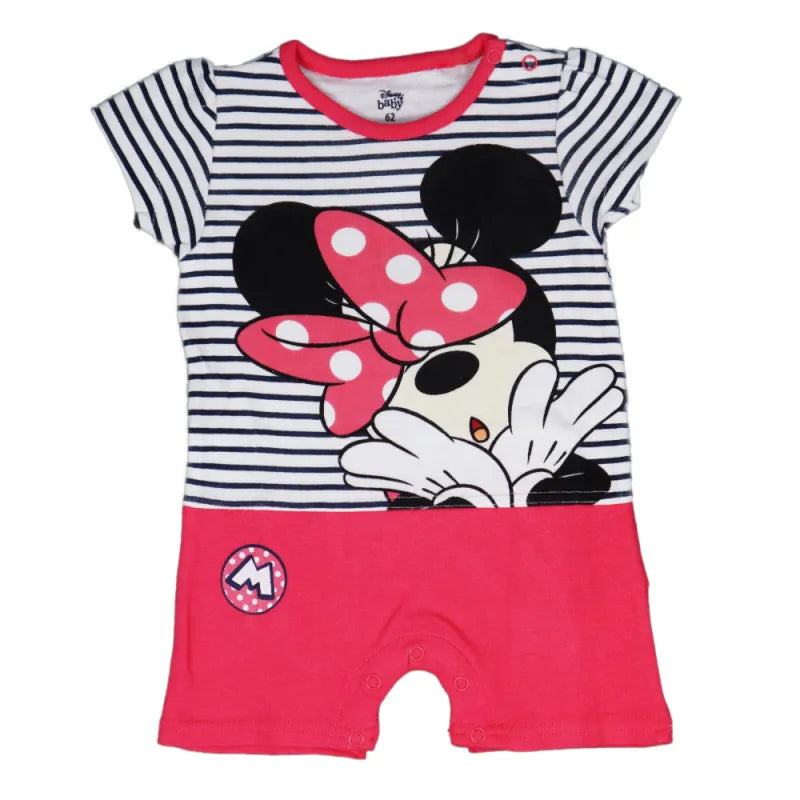 Disney Minnie Maus Baby Kurzarm Body Strampler - WS-Trend.de Schlafanzug 62 bis 86 gestreift
