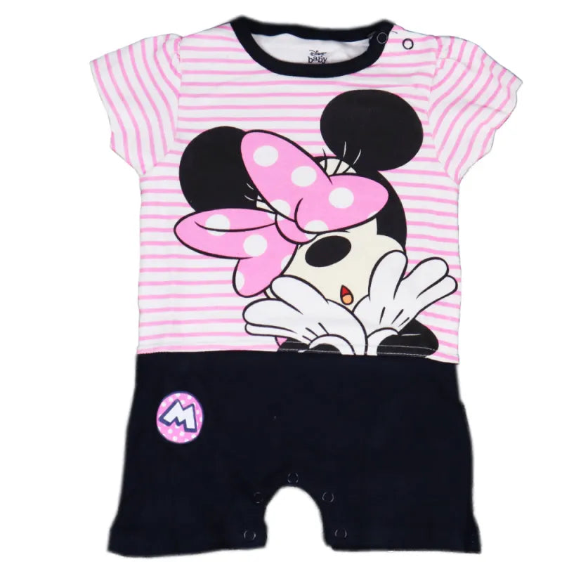 Disney Minnie Maus Baby Kurzarm Body Strampler - WS-Trend.de Schlafanzug 62 bis 86 gestreift
