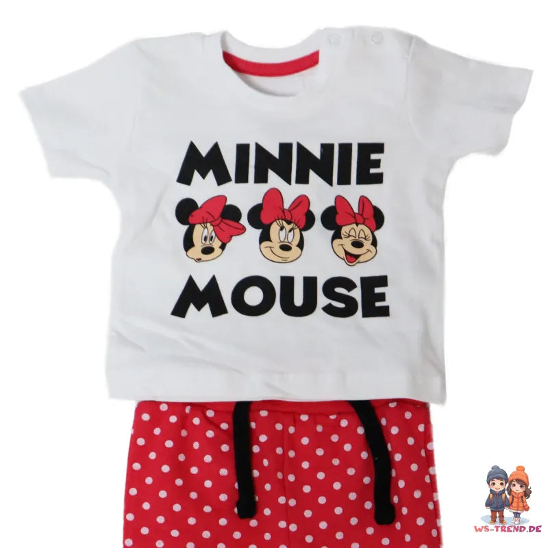 Disney Minnie Maus Baby Mädchen Set kurzarm T-Shirt plus Hose - WS-Trend.de Gr. 62-86