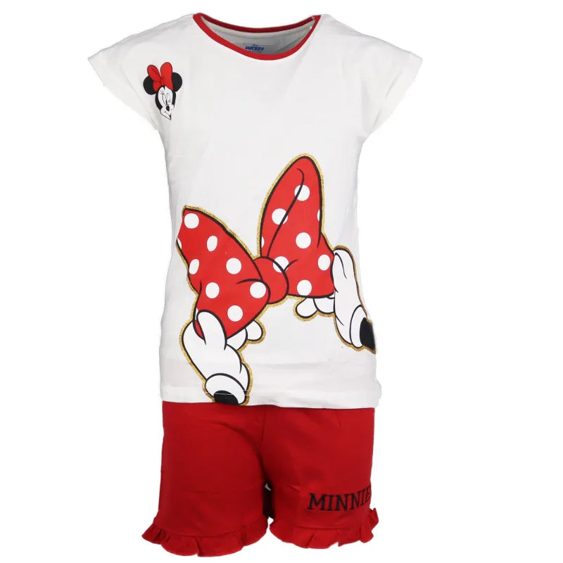 Disney Minnie Maus Jugend Pyjama - WS-Trend.de Mädchen kurzarm Schlafanzug 134-164 Baumwolle