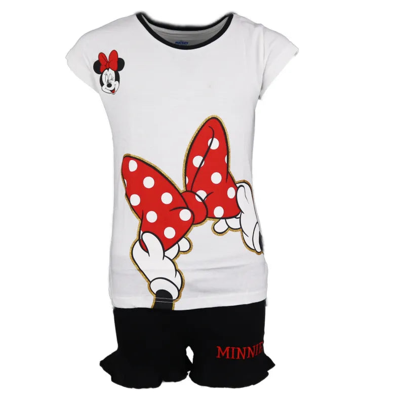 Disney Minnie Maus Jugend Pyjama - WS-Trend.de Mädchen kurzarm Schlafanzug 134-164 Baumwolle