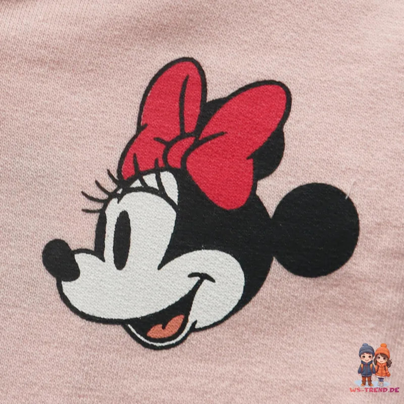 Disney Minnie Maus Kinder Kapuzen Pullover WS Trend.de Pulli mit Kapuze Hoodie Baumwolle