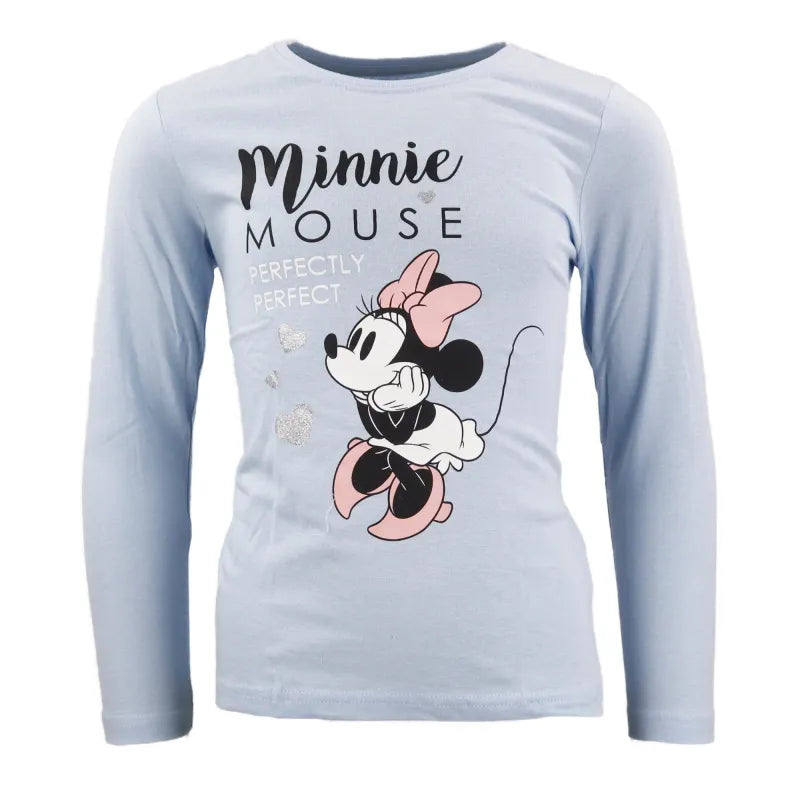 Disney Minnie Maus Kinder langarm T-Shirt - WS-Trend.de Mädchen 98-128 Baumwolle