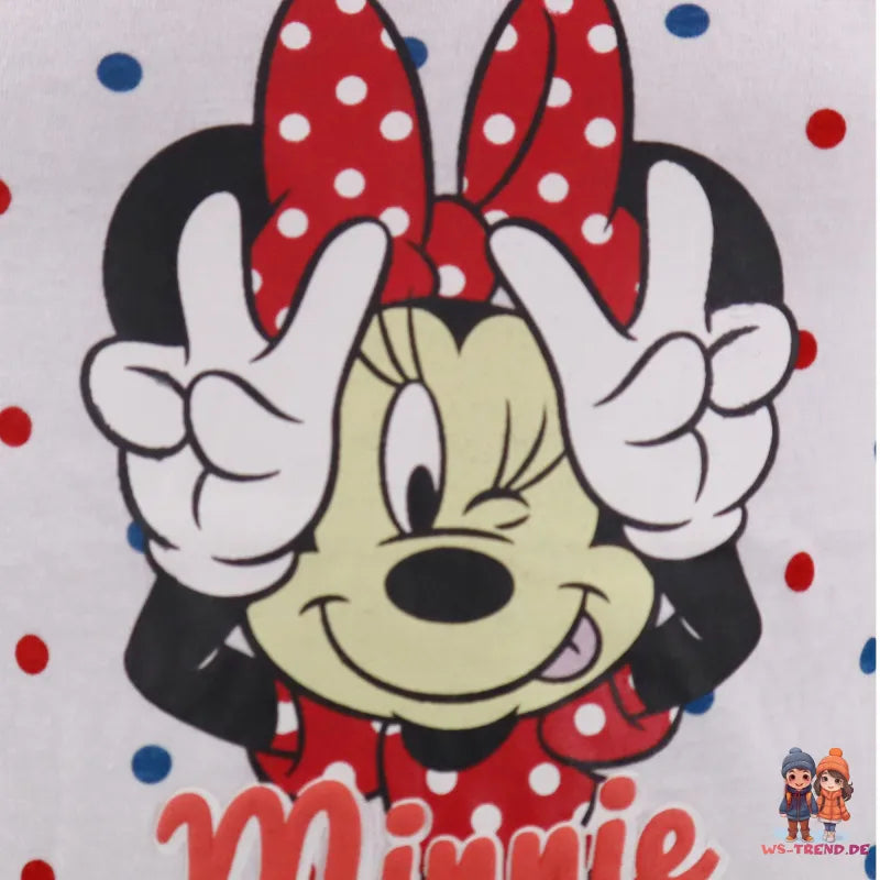 Disney Minnie Maus Kinder Schlafanzug Pyjama lang - WS-Trend.de 98-128 Baumwolle Mädchen