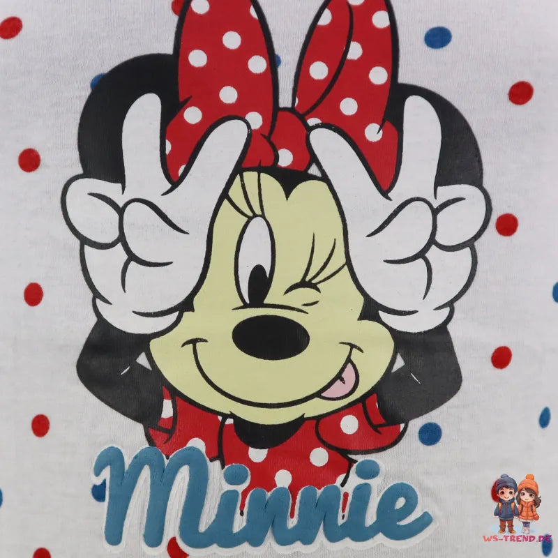 Disney Minnie Maus Kinder Schlafanzug Pyjama lang - WS-Trend.de 98-128 Baumwolle Mädchen
