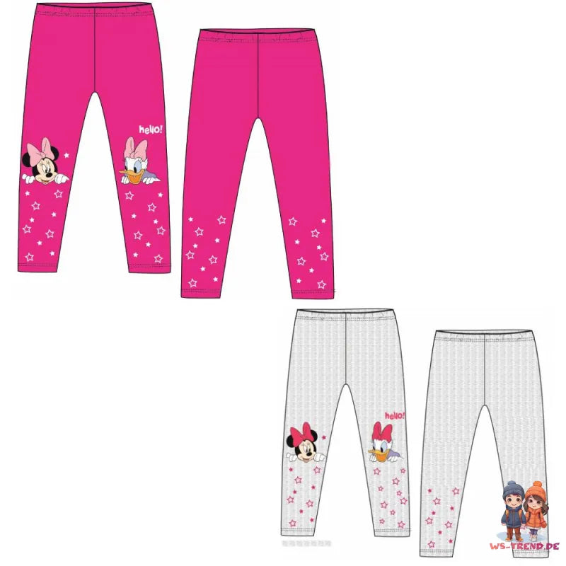 Disney Minnie Maus Leggings - Pink oder Grau 98 bis 134 cm - WS-Trend.de Frozen 2 Kinder Mädchen Anna und Elsa Hellblau