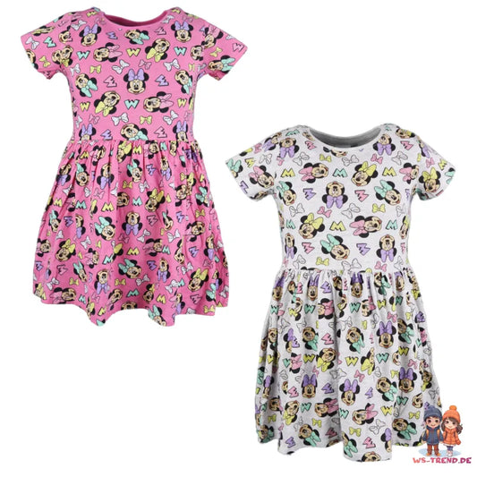 Disney Minnie Maus Mädchen Kinder Kleid - WS-Trend.de kurzarm - für 104 - 134