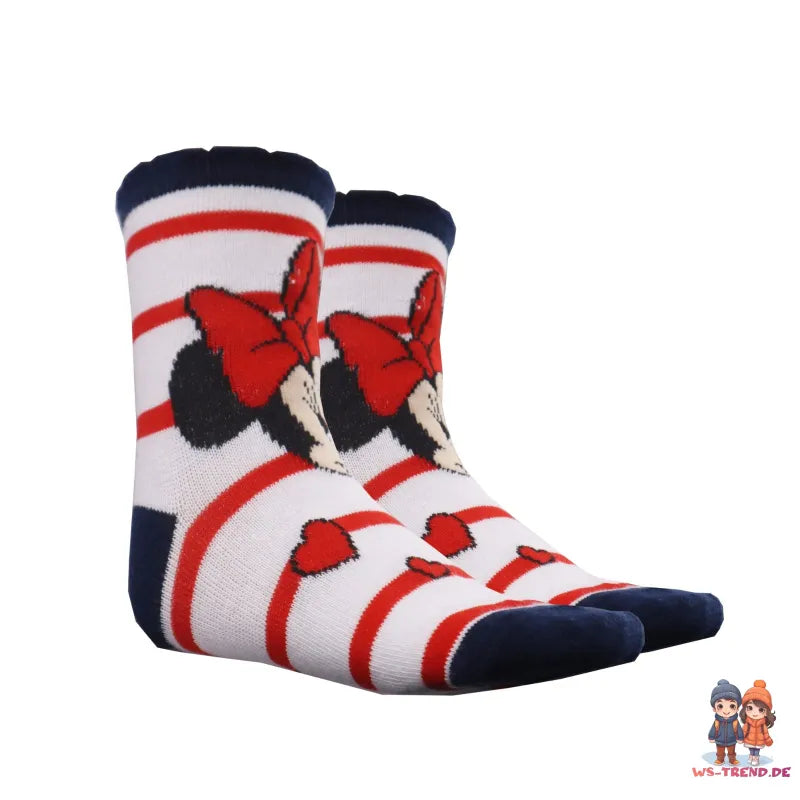 Disney Minnie Maus Mädchen Sneaker Socken 3er Pack - WS-Trend.de Kinder lange Pink im 3-er 23 bis 38