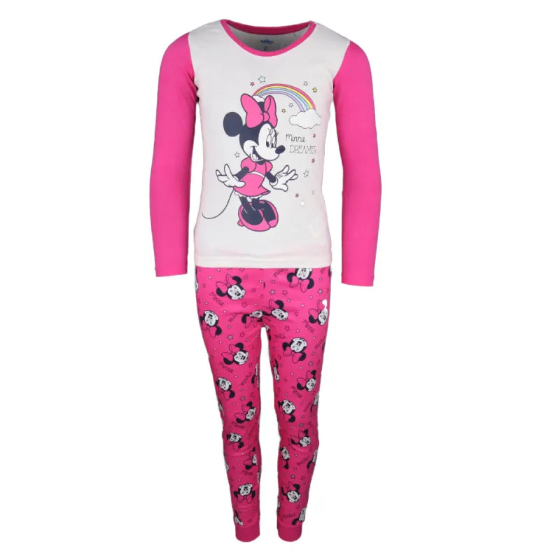 Disney Minnie Maus Rainbow Kinder Schlafanzug Pyjama lang - WS-Trend.de 98-128