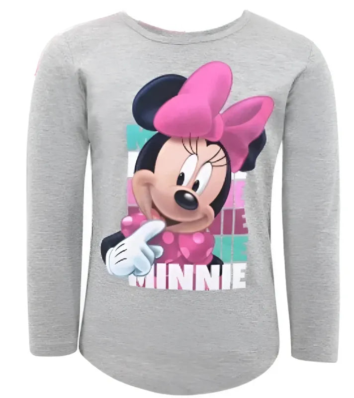 Disney Minnie Maus Sweet T-Shirt Langarm - Größe 110 bis 152 cm - WS-Trend.de langarm Pink für Mädchen Baumwolle -152