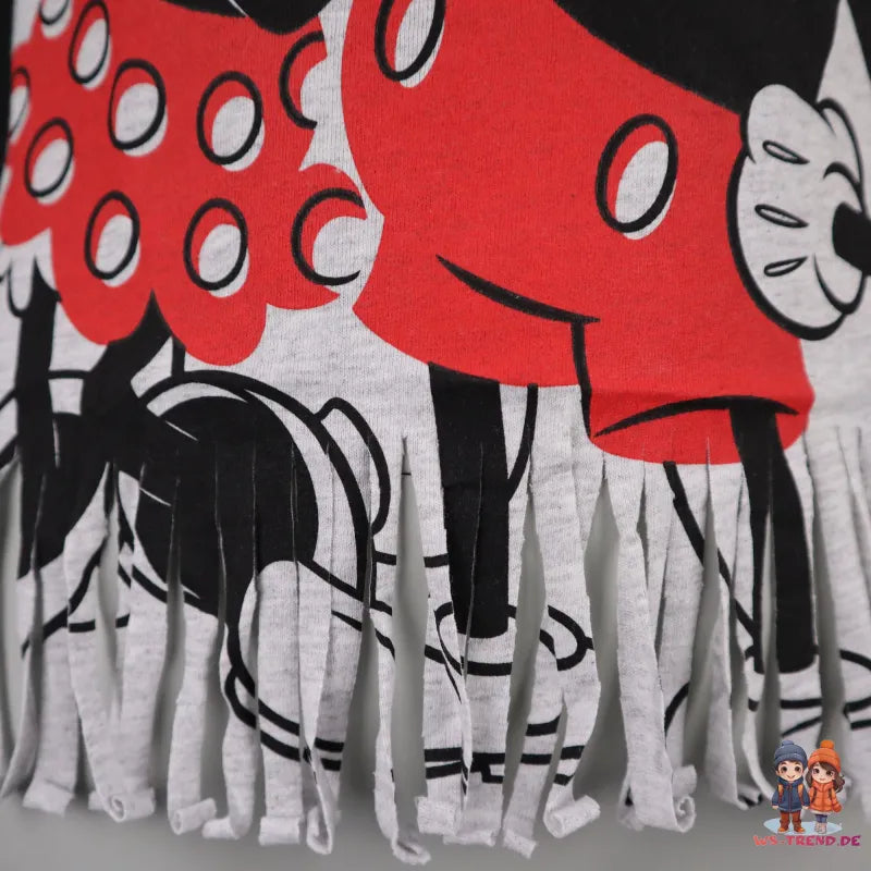 Disney Minnie und Mickey Maus Kinder kurzarm Fransen T-Shirt - WS-Trend.de Mädchen Baumwolle