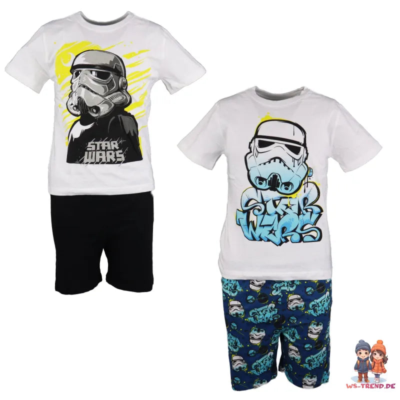Disney Star Wars Storm Trooper Kinder Pyjama Schlafanzug - WS-Trend.de kurz 110-140 Motivwahl