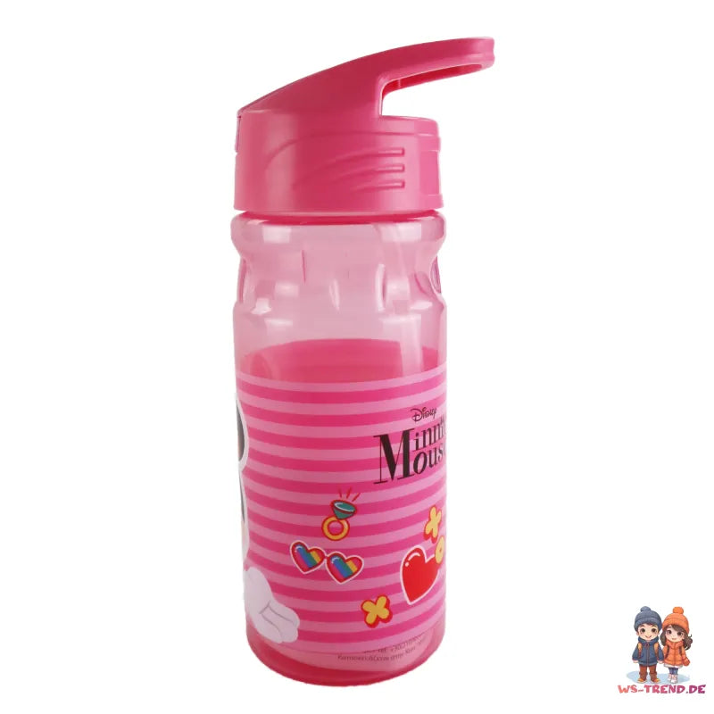 Disney Minnie Maus Trinkflasche Flasche 500 ml Griff Strohhalm WS Trend.de Wasserflasche