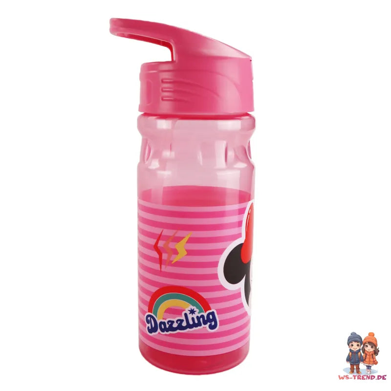 Disney Minnie Maus Trinkflasche Flasche 500 ml Griff Strohhalm WS Trend.de Wasserflasche