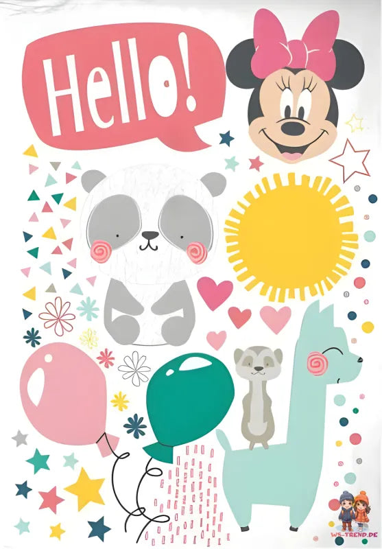 Disney Minnie Maus Baby Bettwäsche Set 100x135 40x60 cm - WS-Trend.de 100x135/140 100% Baumwolle