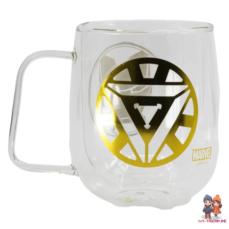 Marvel Iron Man doppelwandige Kaffeetasse Teetasse Glastasse 290 ml - WS-Trend.de