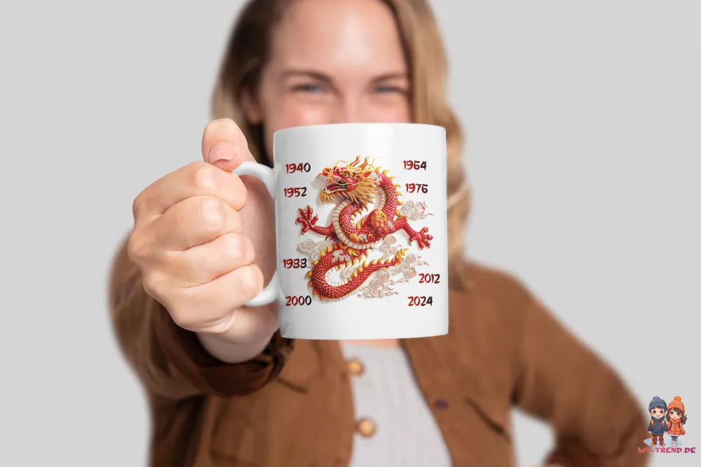 Drachen Chinesisches Sternzeichen Tasse Kaffeetasse Teetasse Geschenkidee WS Trend.de