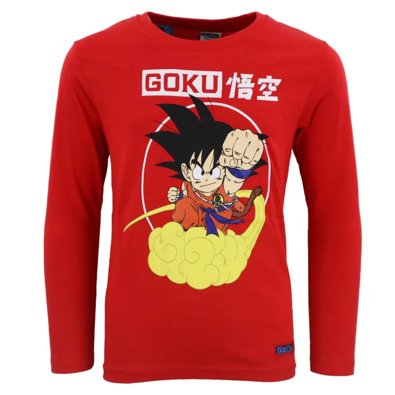 Anime Dragonball Goku Kinder Jungen langarm Shirt - WS-Trend.de Gr. 104 - 152 Baumwolle