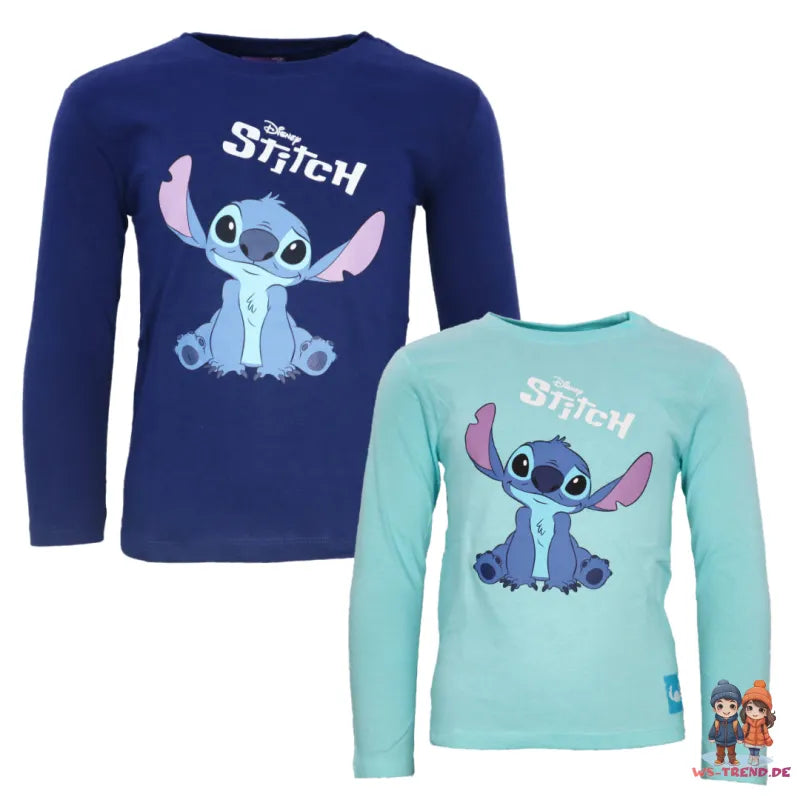 Disney Stitch Kinder Jungen Langarmshirt Shirt - WS-Trend.de 92-128 100% Baumwolle