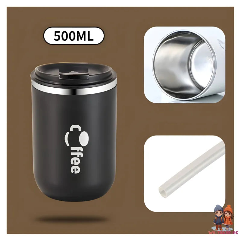 Isolierter Kaffeebecher Thermobecher Becher To-Go 500 ml - WS-Trend.de