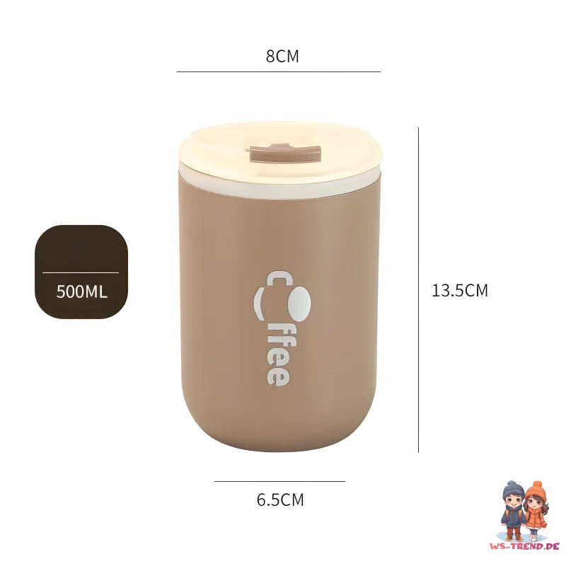 Isolierter Kaffeebecher Thermobecher Becher To-Go 500 ml - WS-Trend.de