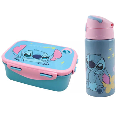 Disney Lilo und Stitch Angel 2 tlg. Set Brotdose plus Alu - Trinkflasche 500 ml - WS-Trend.de