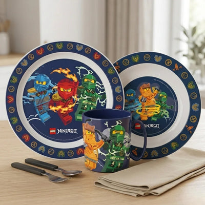 LEGO Ninjago Kinder Geschirr-Set 3 teilig Teller Schüssel Becher 350 ml - Ansicht 2