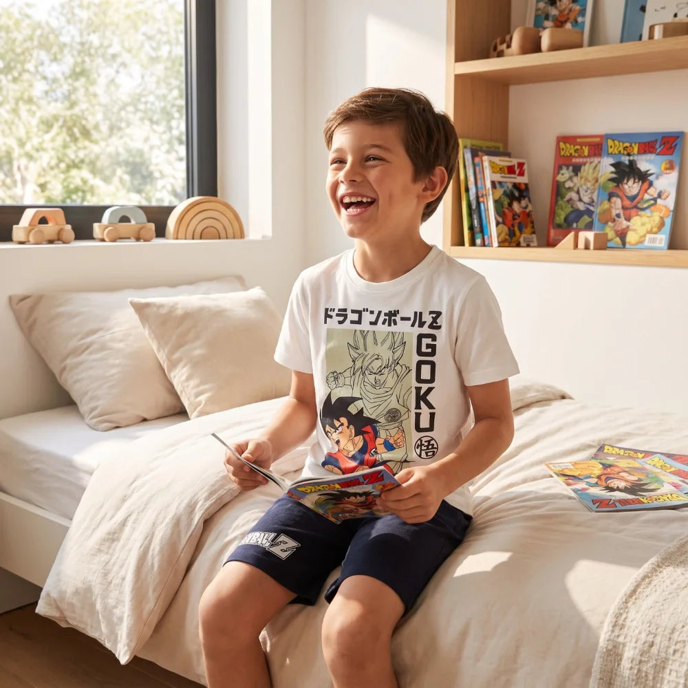 Anime Dragon Ball Goku Kinder Schlafanzug Pyjama Shirt Shorts Gr.116-152 - WS-Trend.de