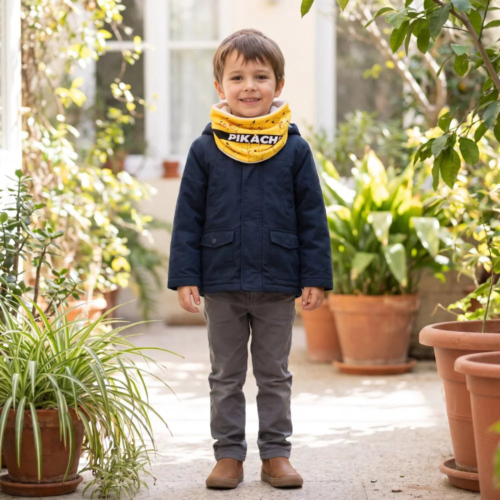 Pokémon Pikachu Kinder Herbst Winter Coral Snood Loop 20 x 25 cm - WS-Trend.de