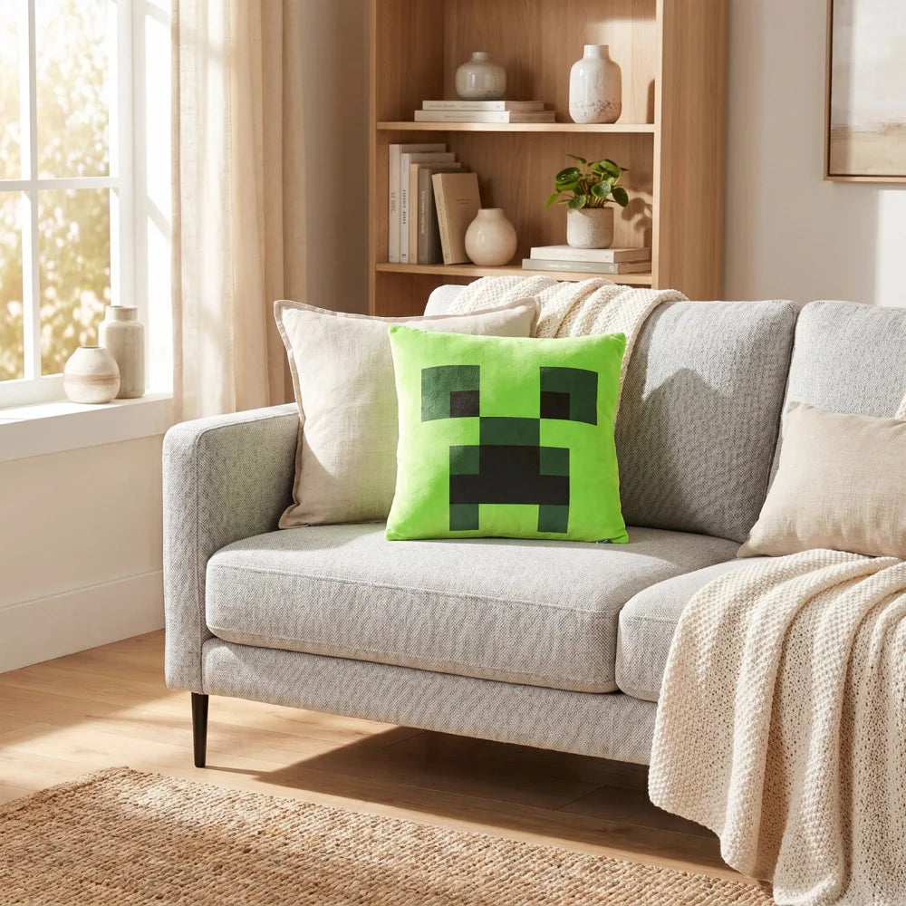 Minecraft Gamer Creeper Kissen Dekokissen 40x40 cm - WS-Trend.de
