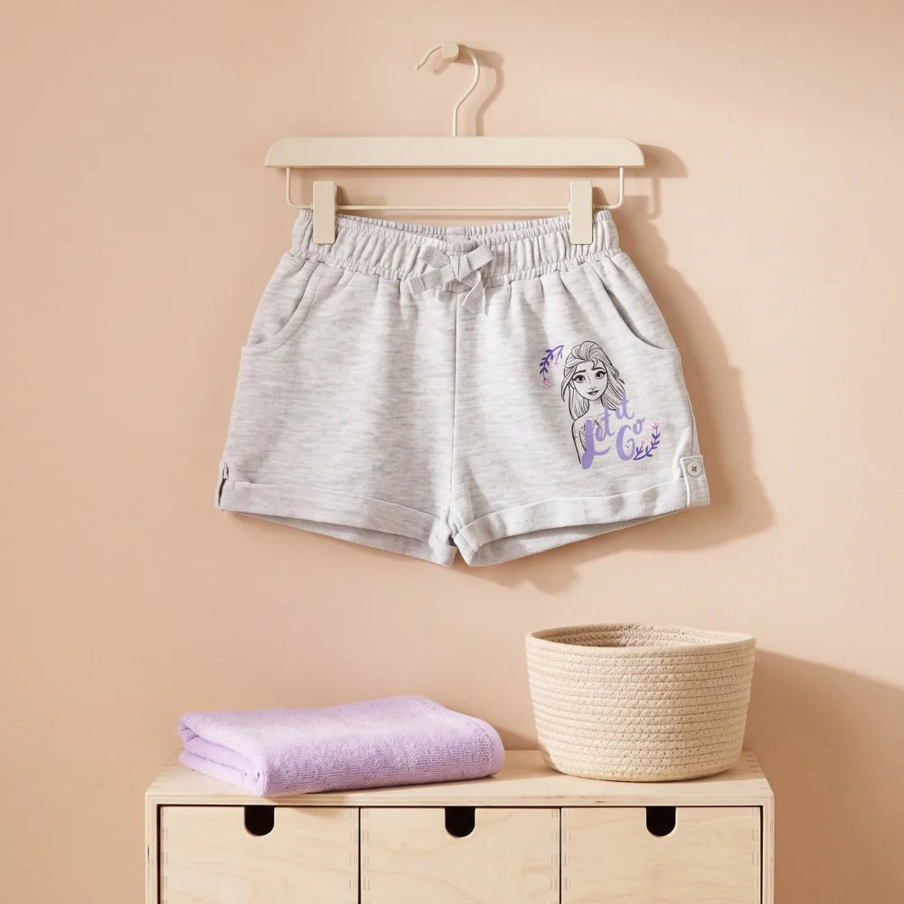 Disney Frozen Die Eiskönigin Elsa Kinder Shorts Mädchen 92-98 Blau Grau - WS-Trend.de