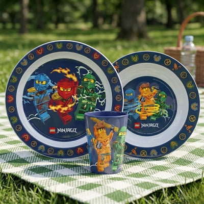 LEGO Ninjago Kinder Geschirr-Set 3 teilig Becher Teller Schüssel - Ansicht 2