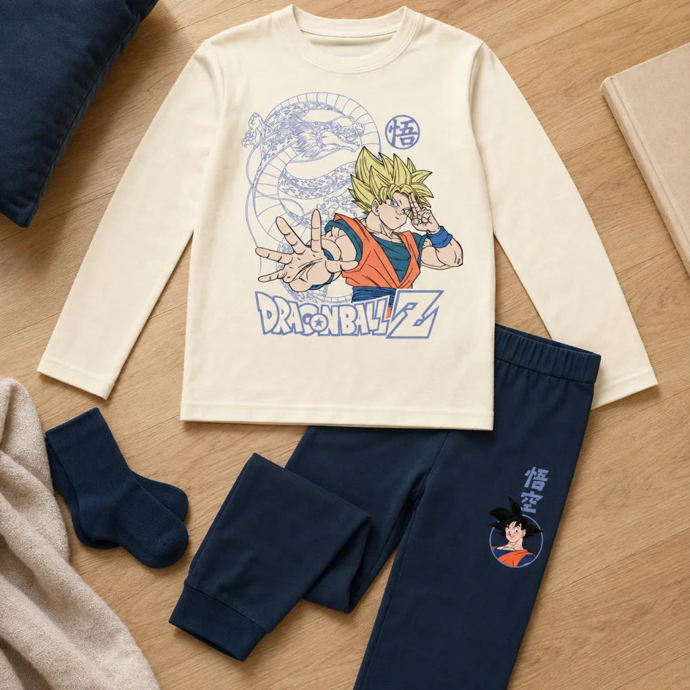 Anime Dragon Ball Z Goku Jungen Schlafanzug Pyjama Shirt Hose Gr. 128-152 - WS-Trend.de