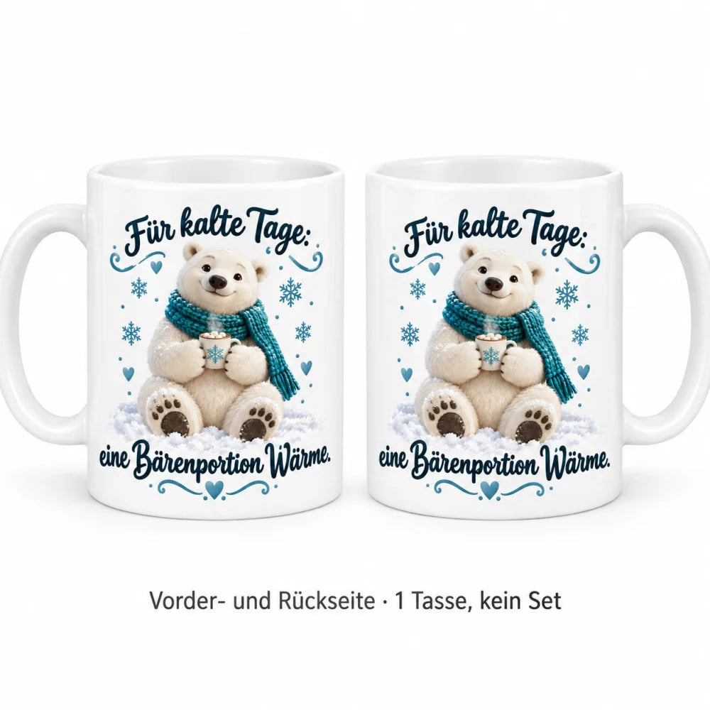 Eisbaer Wintertasse mit Spruch Keramik 330ml Geschenk fuer Tierfreunde - WS-Trend.de