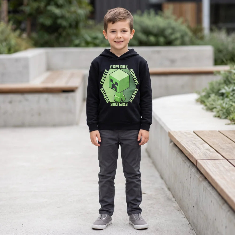 Minecraft Creeper Jungen Kinder Kapuzenpulli - WS-Trend.de