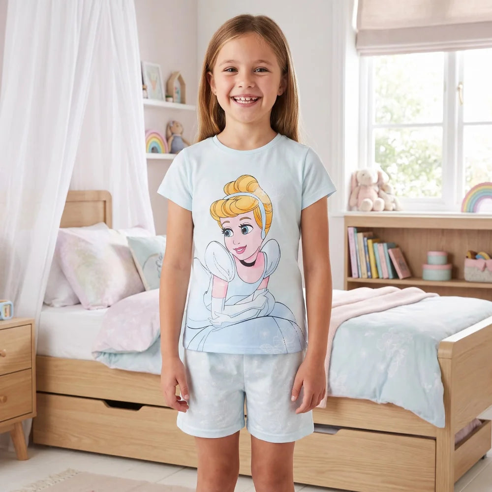 Disney Cinderella Rapunzel Kinder Schlafanzug Pyjama Gr. 92-128 100% Baumwolle - WS-Trend.de