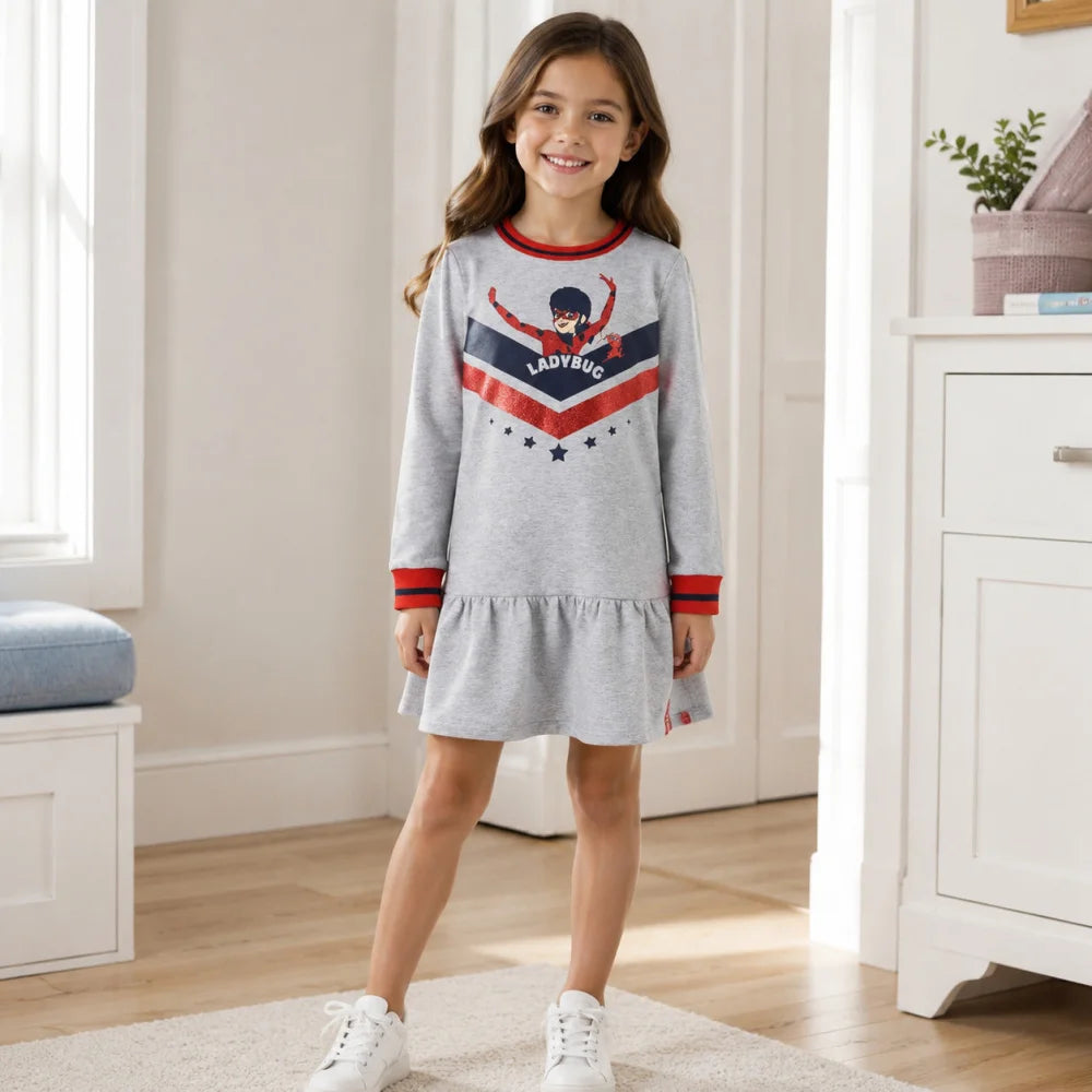 Sommerkleid Miraculous - Ladybug Kinder Mädchen Kleid Gr. 104-128 - WS-Trend.de