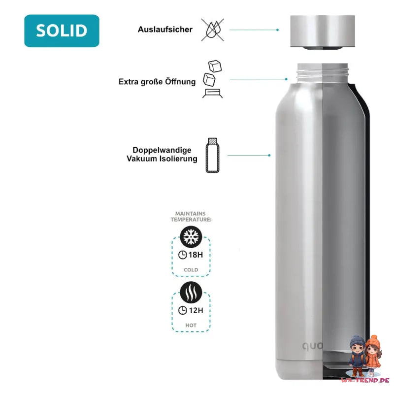 Quokka SOLID Tropical Edelstahl Flasche Trinkflasche 630 ml - WS-Trend.de