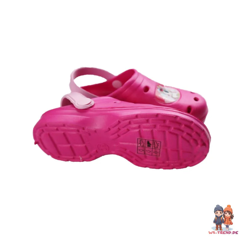 Süßes Einhorn Unicorn Kinder Clogs Sandalen - WS-Trend.de Badeschuhe Latschen 22-32 Pink Blau