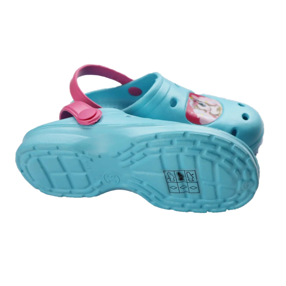 Süßes Einhorn Unicorn Kinder Clogs Sandalen - WS-Trend.de Badeschuhe Latschen 22-32 Pink Blau