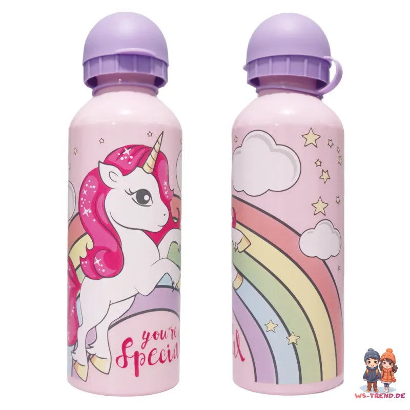 Sweet Einhorn Unicorn 2tlg. Lunch Set Brotdose plus Trinkflasche 500 ml - WS-Trend.de