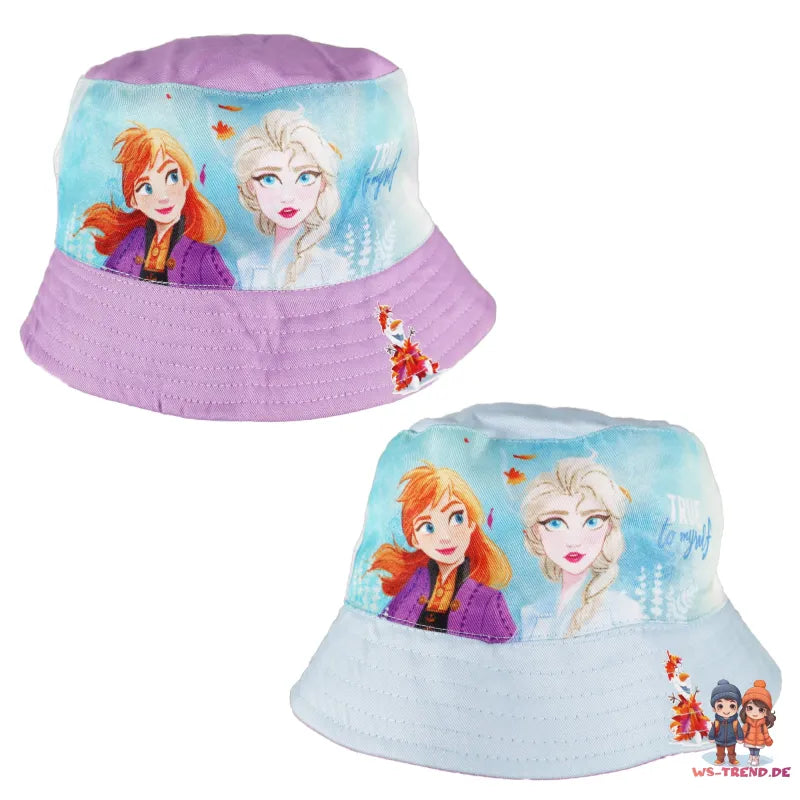 Disney Die Eiskönigin Anna Elsa Olaf Kinder Fischermütze Fischerhut - WS-Trend.de Hut Sommerhut Gr. 52-54