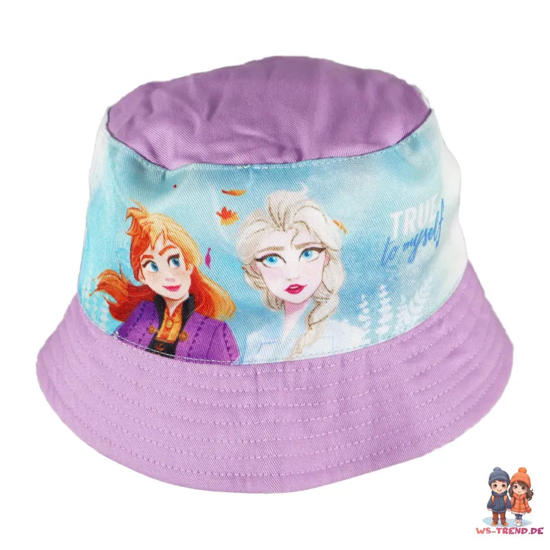 Disney Die Eiskönigin Anna Elsa Olaf Kinder Fischermütze Fischerhut - WS-Trend.de Hut Sommerhut Gr. 52-54