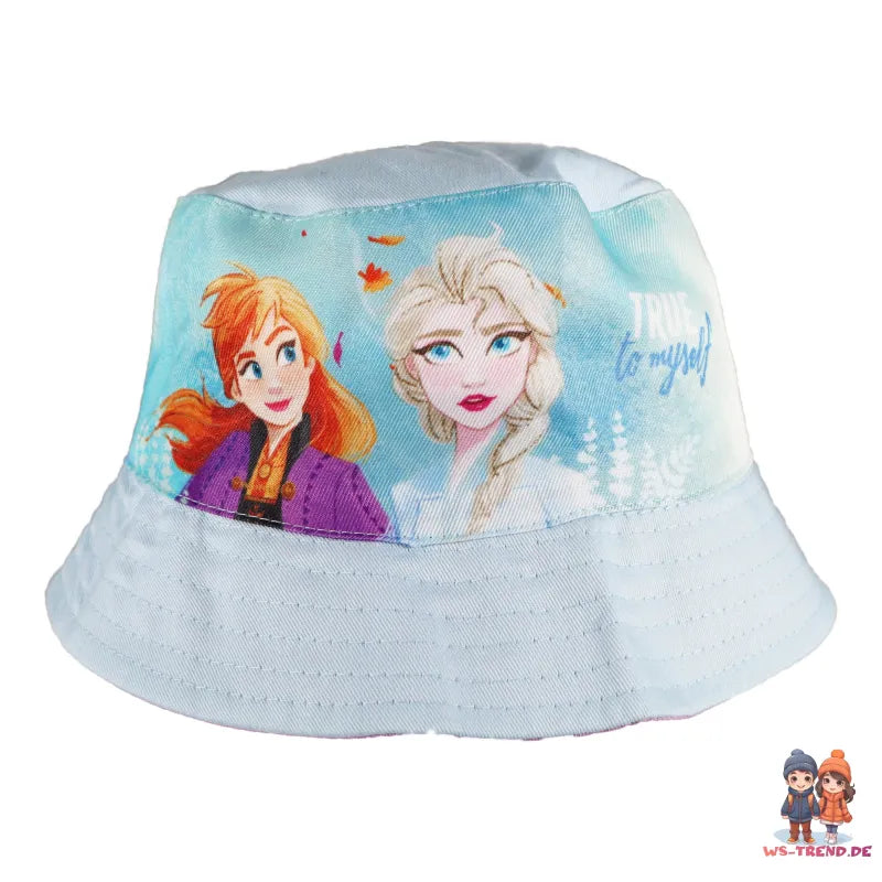 Disney Die Eiskönigin Anna Elsa Olaf Kinder Fischermütze Fischerhut - WS-Trend.de Hut Sommerhut Gr. 52-54
