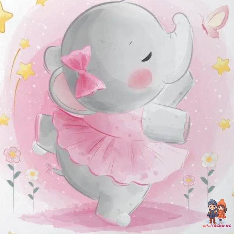 Elefant Baby Bettwäsche 2tlg Set 100x135 40x60 cm 100% Baumwolle - WS-Trend.de