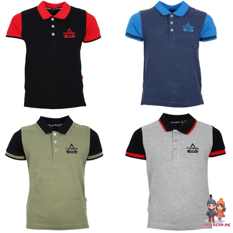 Eleven Paris Jungen Polo T-Shirt Kurzarm Shirt - WS-Trend.de 104 - 164 Baumwolle