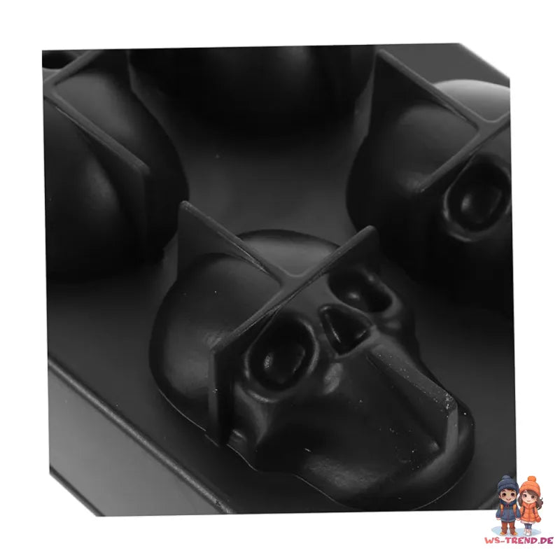 Totenkopf Eiswürfelform aus Silikon mit abnehmbarem Deckel Selbermachen XL - WS-Trend.de